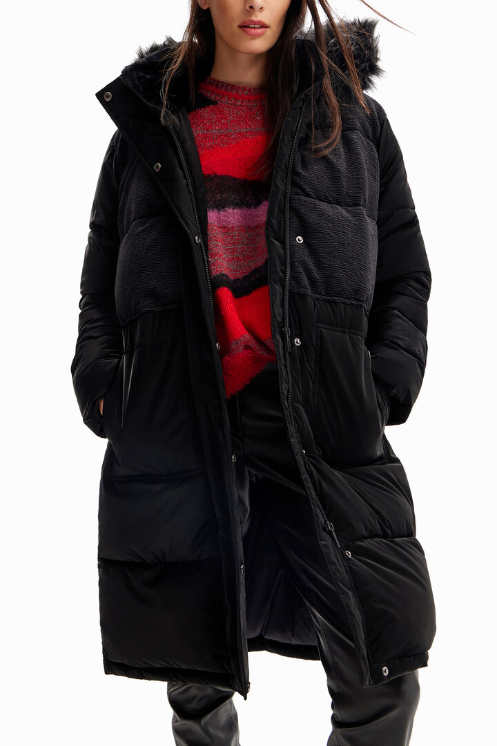 Patchwork padded coat | Desigual
