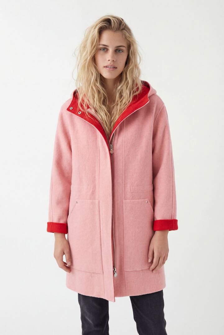 Wool coat with hood | Desigual