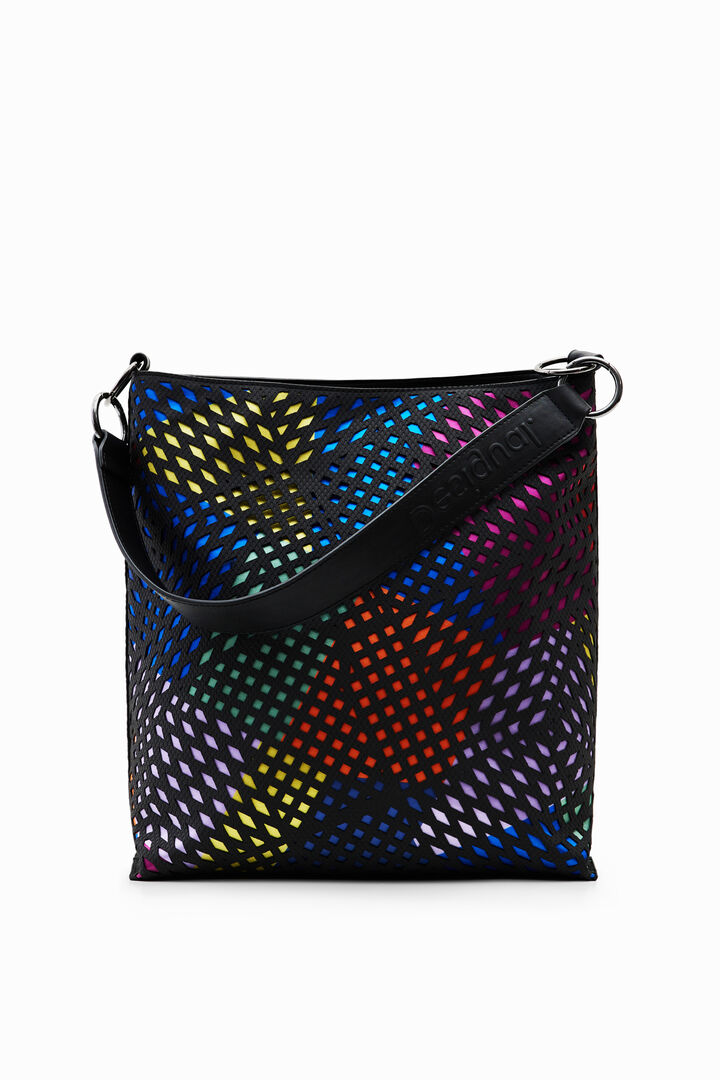 Large geometric bucket bag | Desigual
