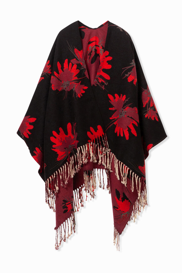 Reversible floral poncho | Desigual