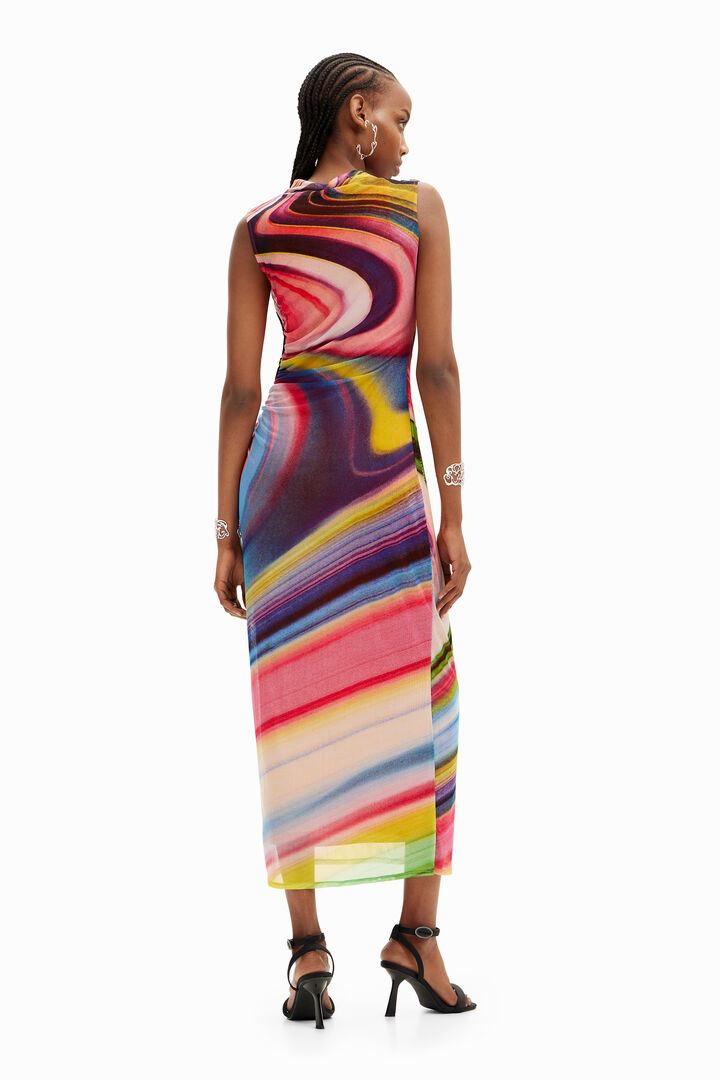 Tulle wave midi dress | Desigual