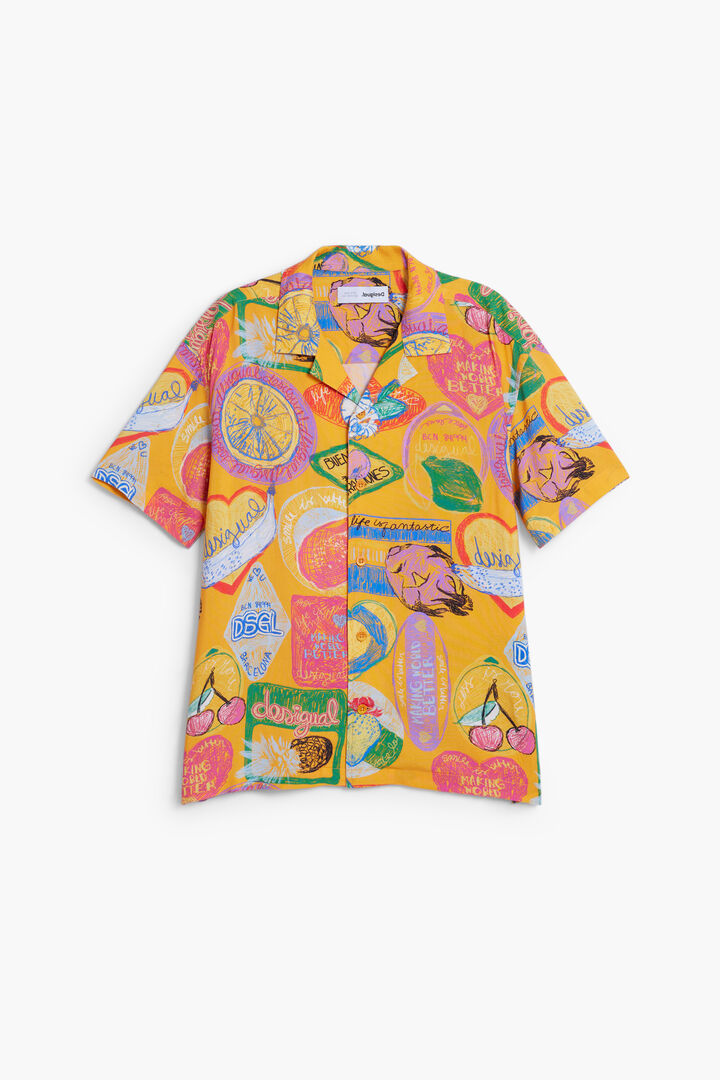 Short-sleeve shirt with stamps | Desigual