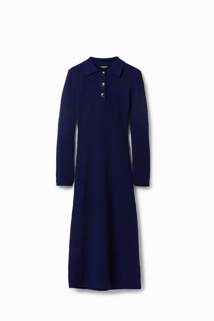 Vestido midi canalé