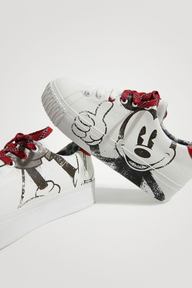 Sneakers met plateauzolen en Mickey Mouse
