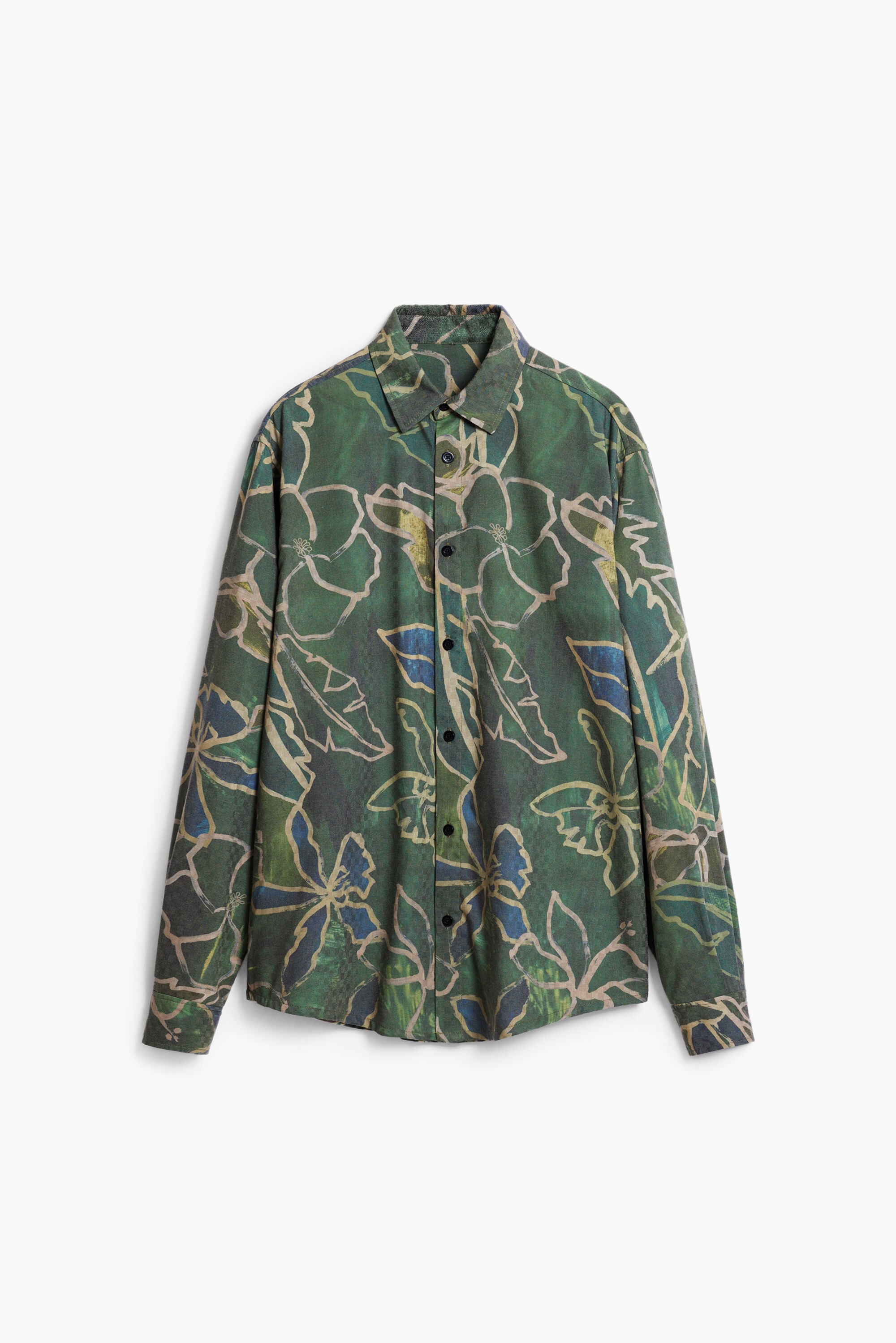 Desigual, Camisa manga larga bosque, Verde