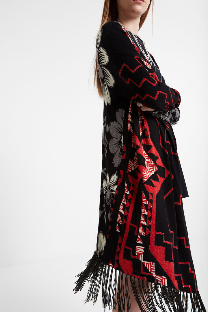 Fringe knit jacket | Desigual