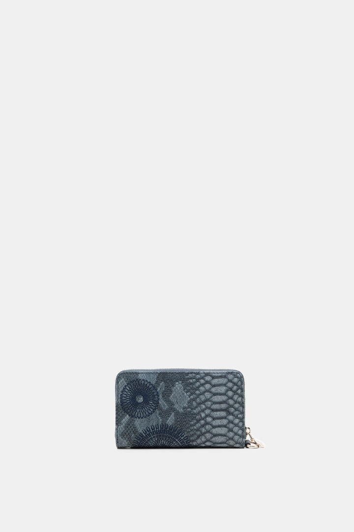 Billetero rectangular efecto piel reptil | Desigual