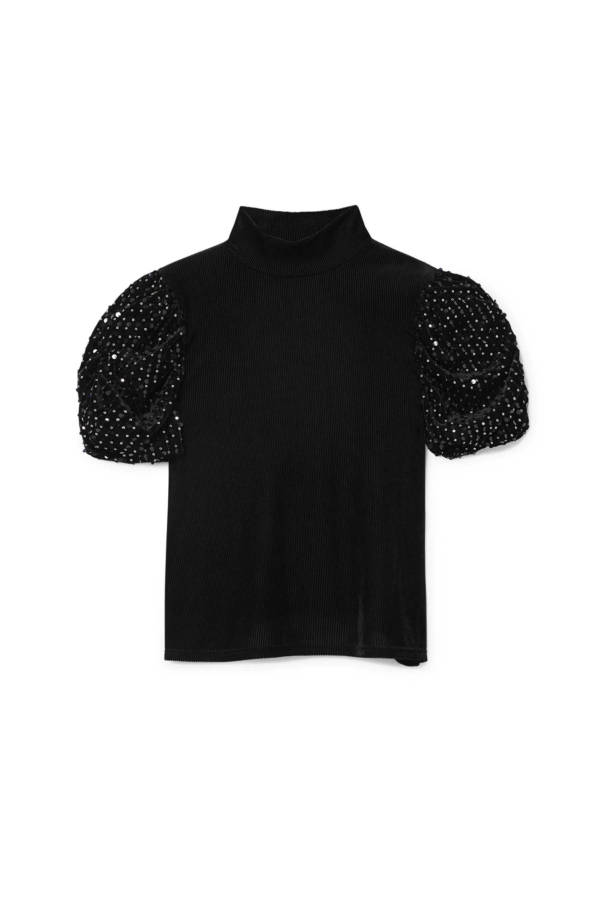 Slim T-shirt puffed sleeve