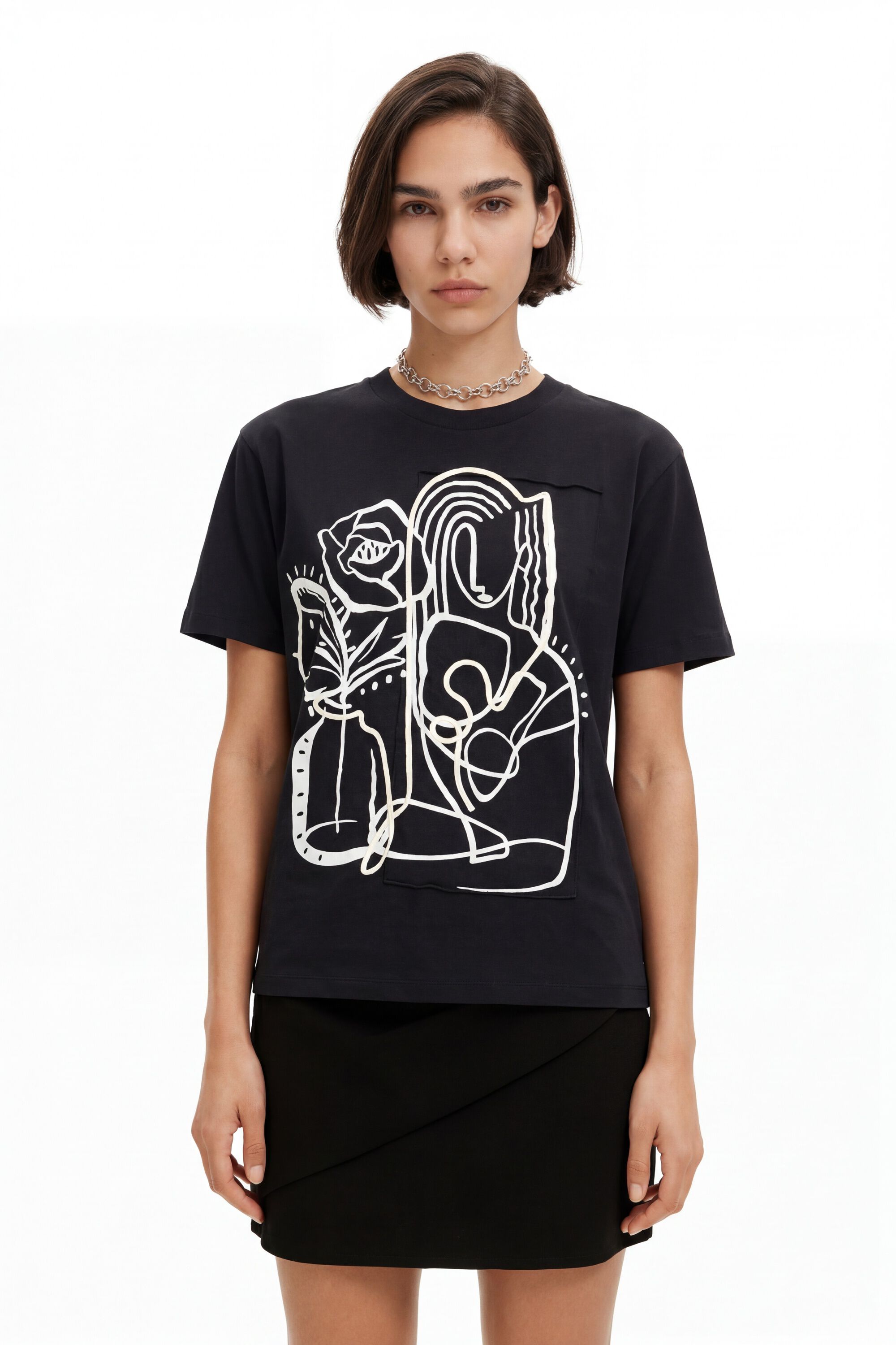 Camiseta arty ilustración - BLACK - XL