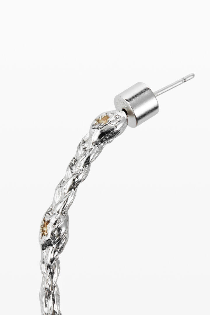 Zalio gold-plated braided hoop earrings | Desigual