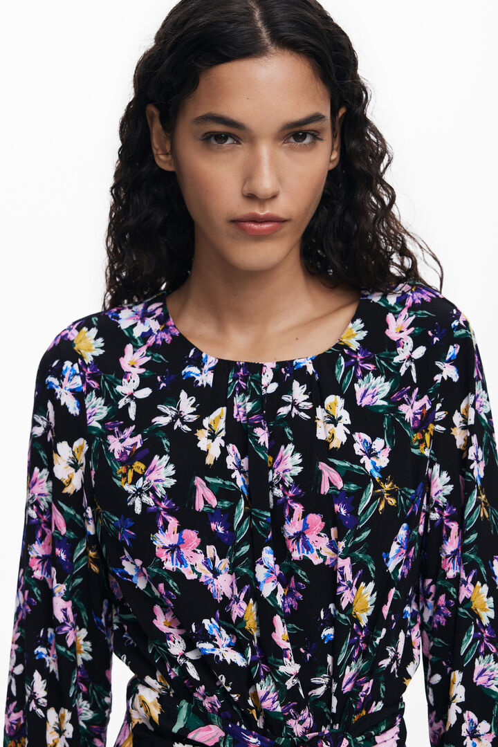Floral knot short dress | Desigual
