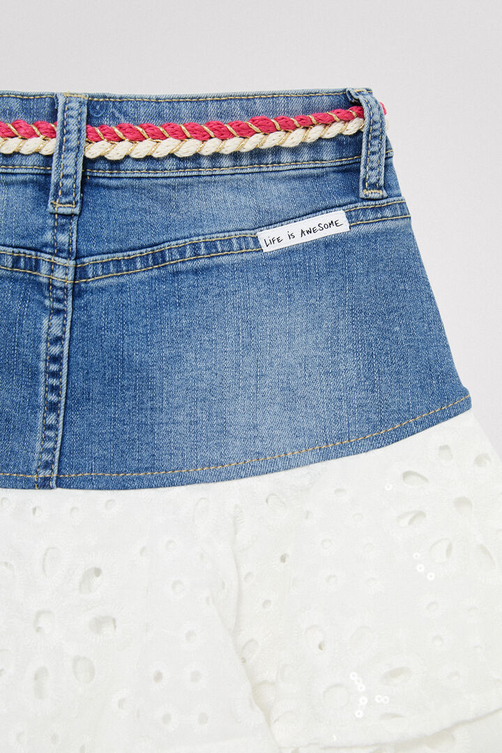 Flounce denim miniskirt | Desigual