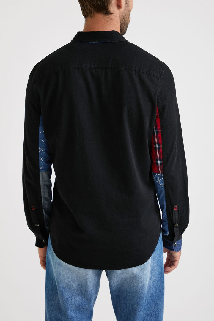 Chemise jean patch imprimé | Desigual