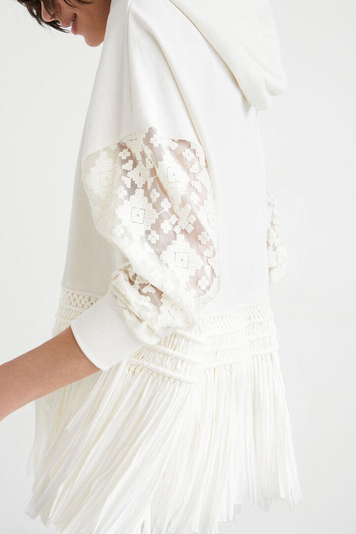 Fransen-Sweater mit Spitze | Desigual