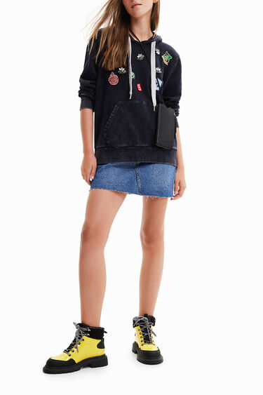 College patch hoodie | Desigual