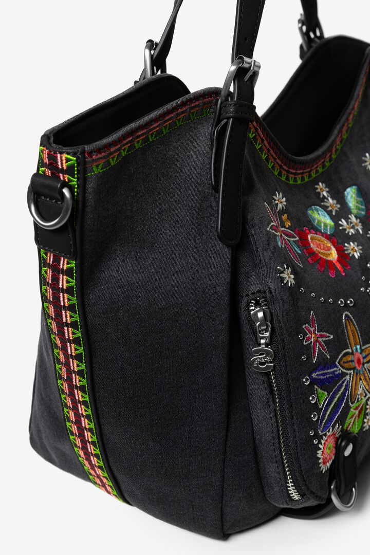 Embroidered Black Bag Candem Rotterdam | Desigual