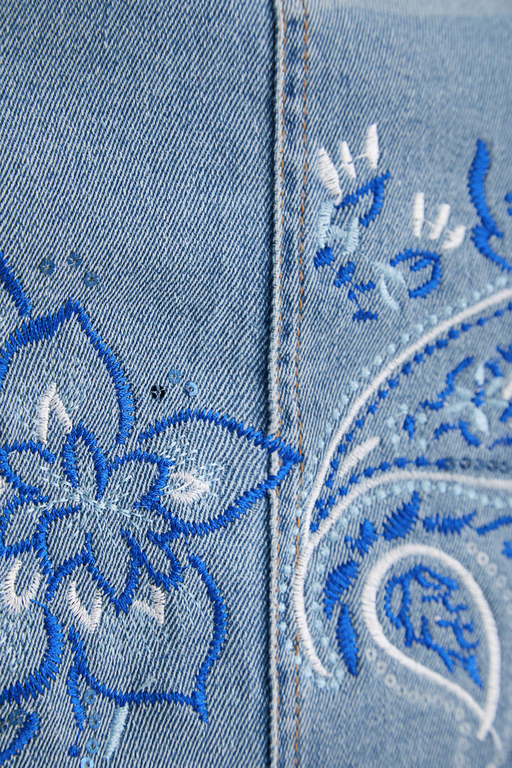 Falda corta vaquera paisley | Desigual