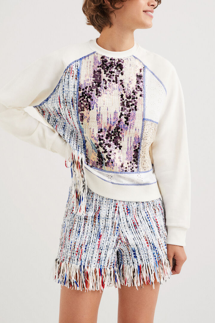 Fabric patchwork sweatshirt | Desigual