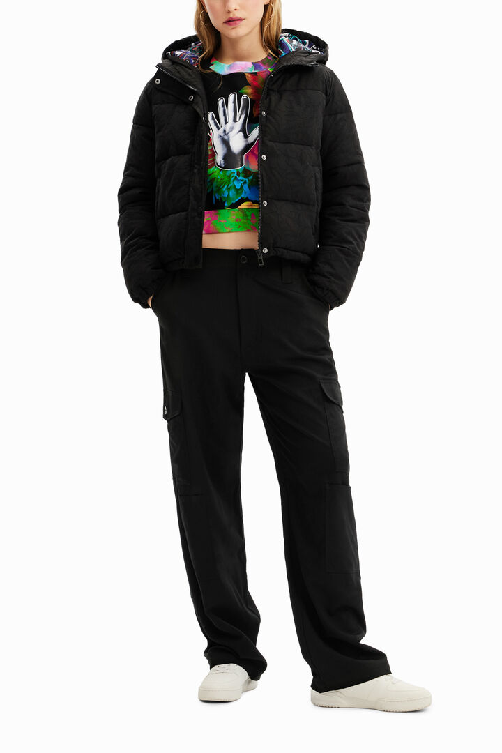 Short embroidered padded jacket | Desigual