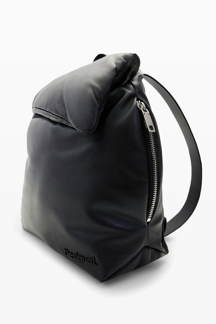 S padded leather backpack | Desigual