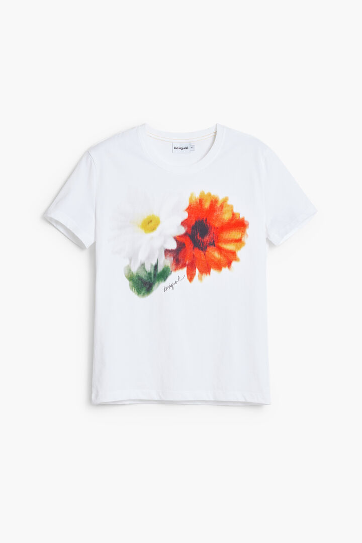 T-shirt à fleurs floues | Desigual