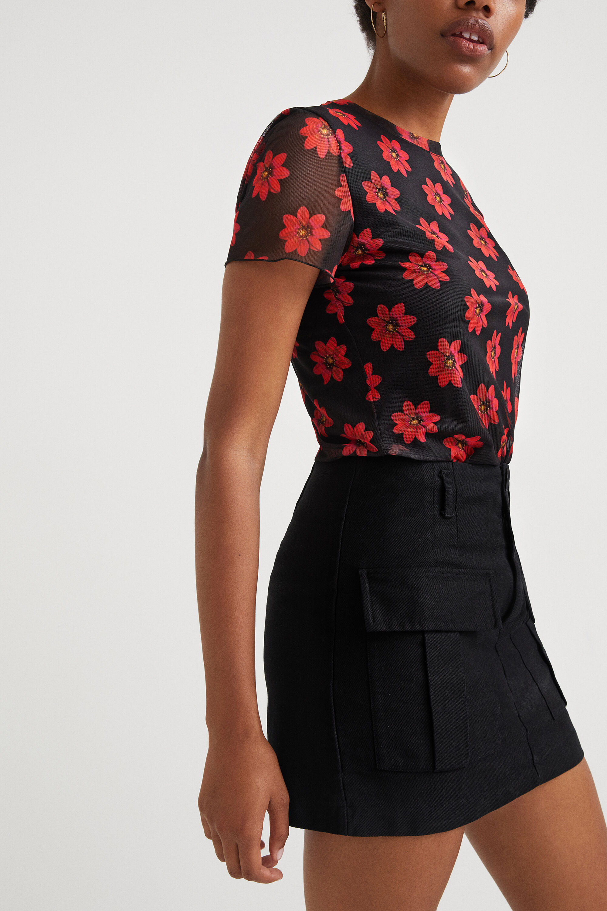 Jupe courte desigual hot sale