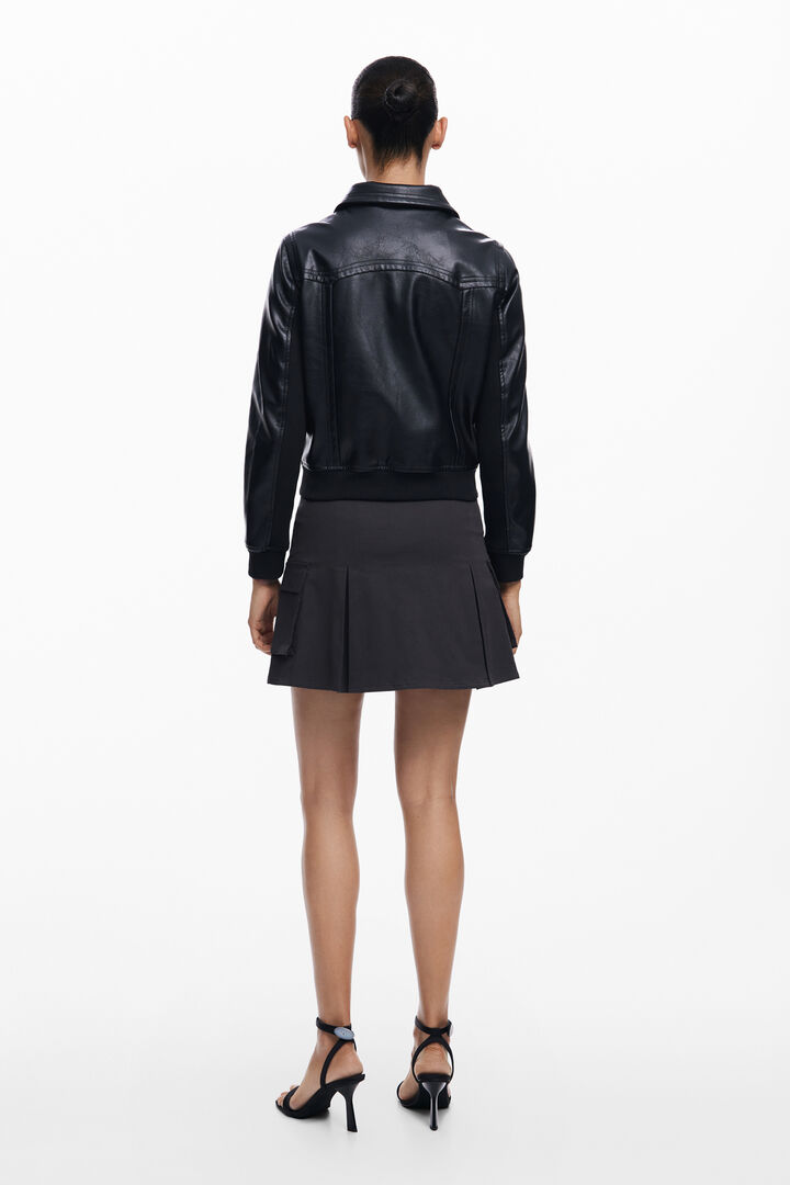 Faux leather biker jacket | Desigual