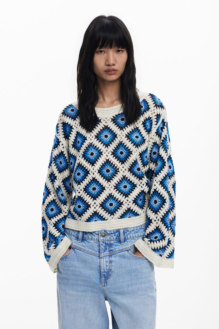 Jersei de ganxet multicolor | Desigual