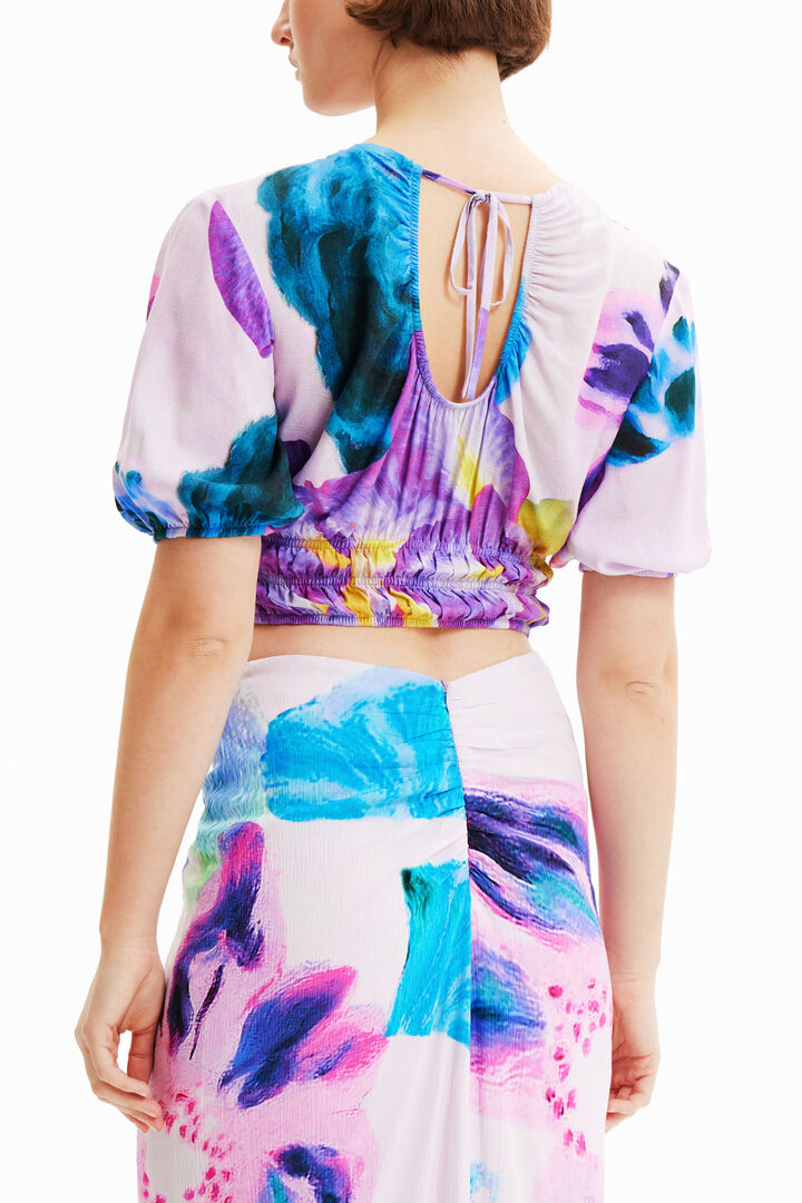 M. Christian Lacroix short floral blouse | Desigual