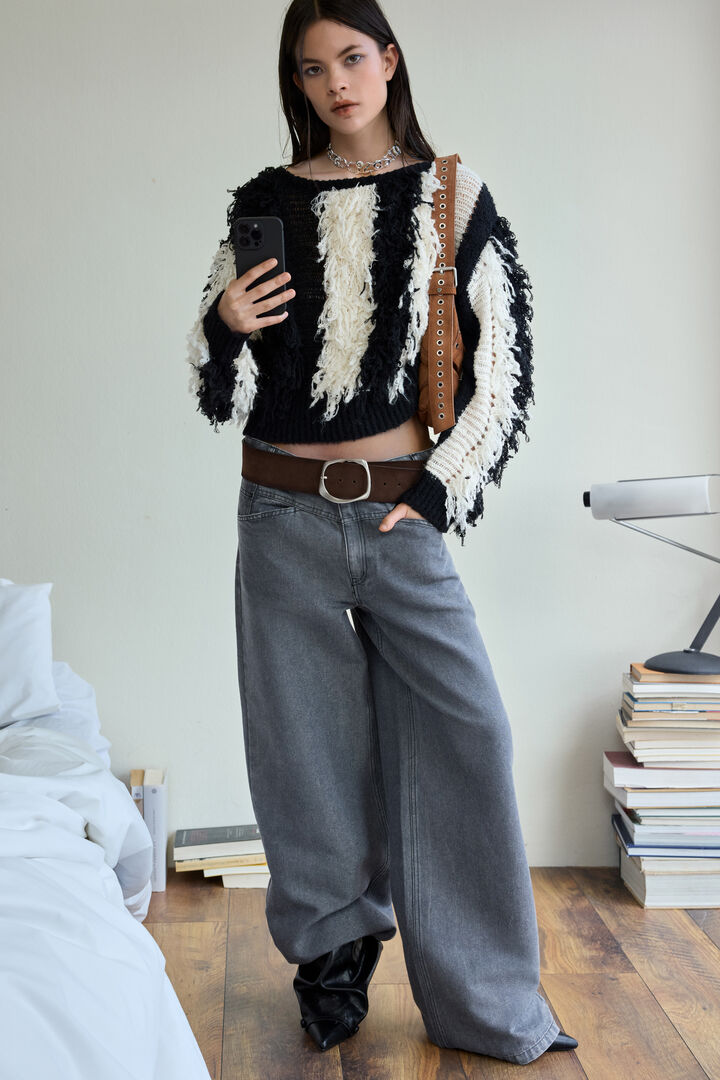 Frayed sweater