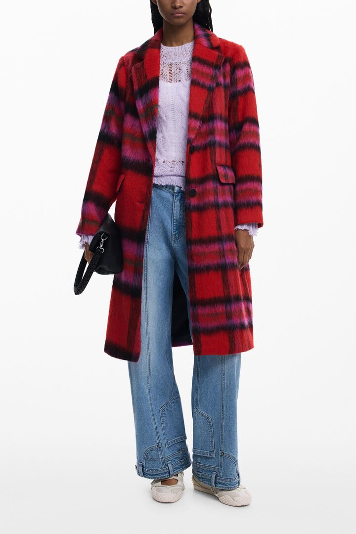 Abrigo tartan rojos