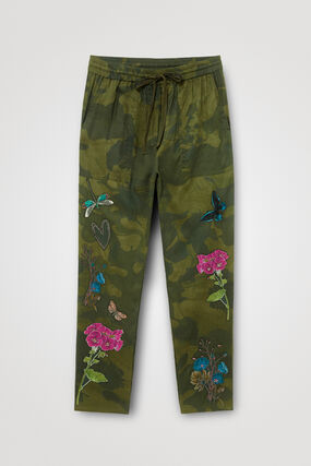 Pantalon Confort camouflage fleuri