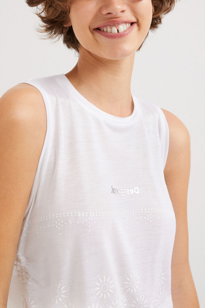 Ruched flocked T-shirt | Desigual