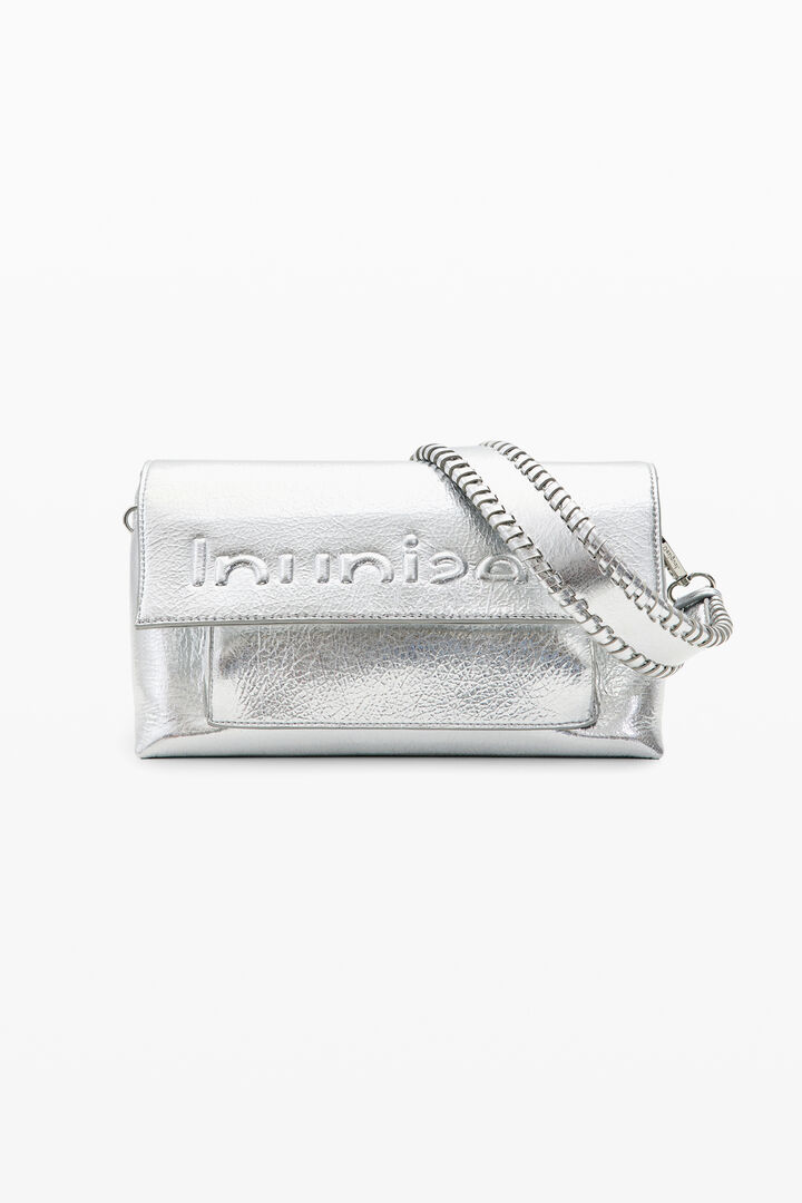 Midsize half logo crossbody bag