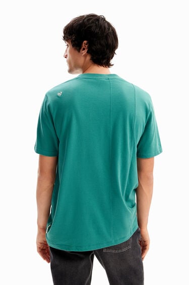 Einfarbiges T-Shirt Ziernähte | Desigual