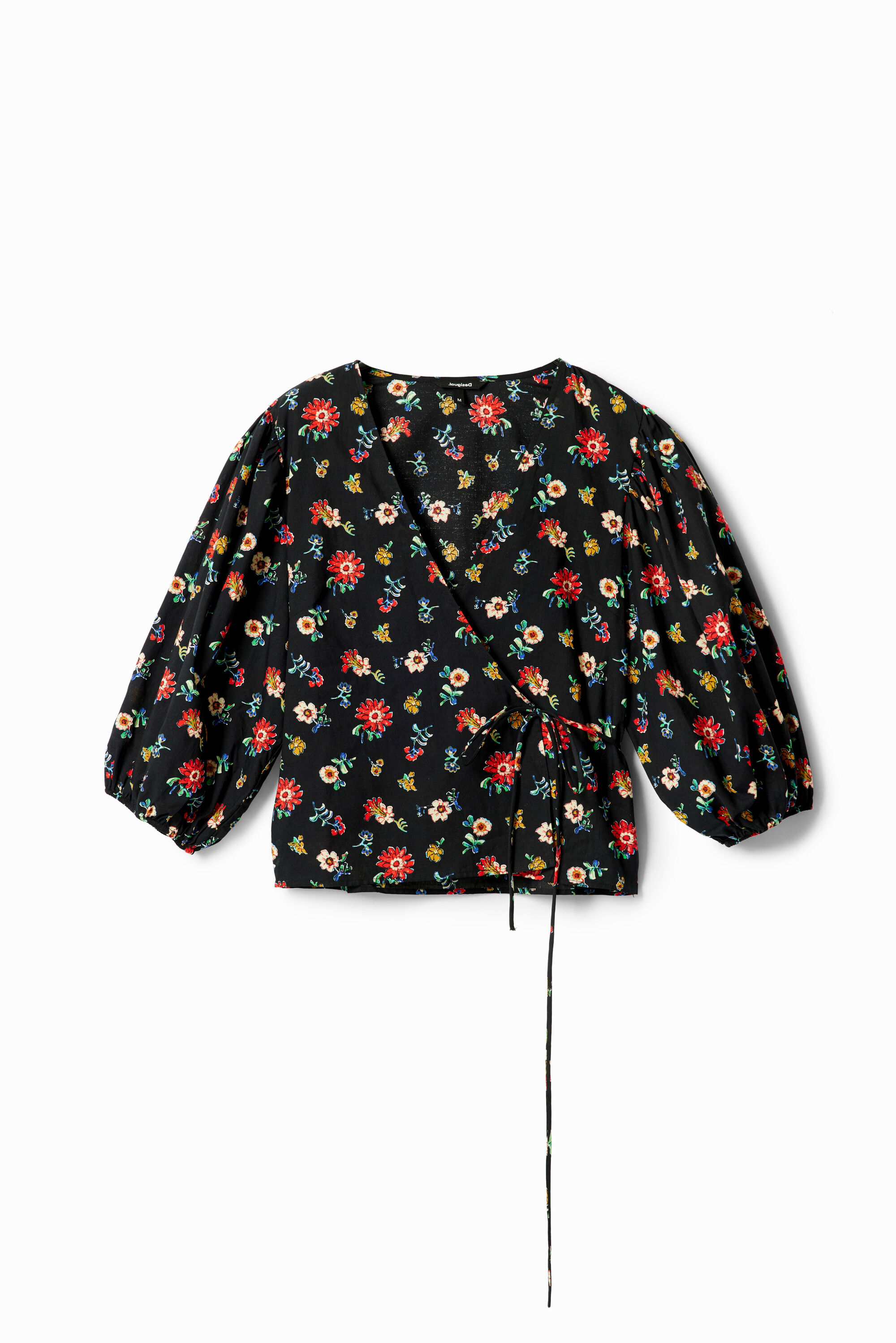 Wikkelblouse met bloemen