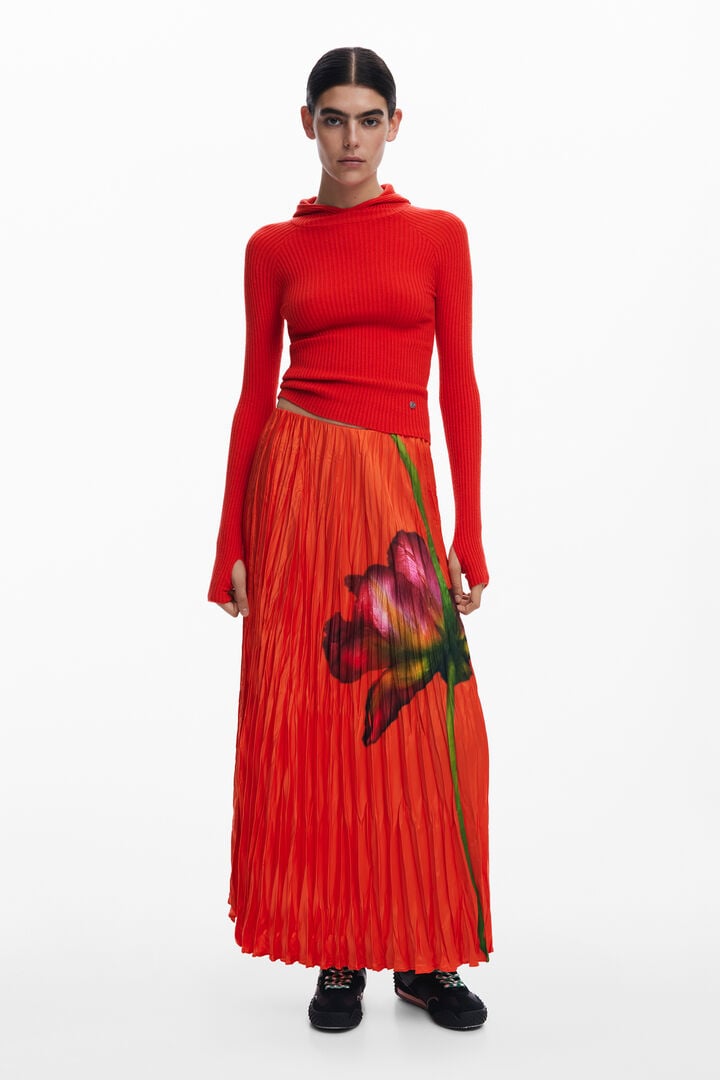 Květinová texturovaná sukně