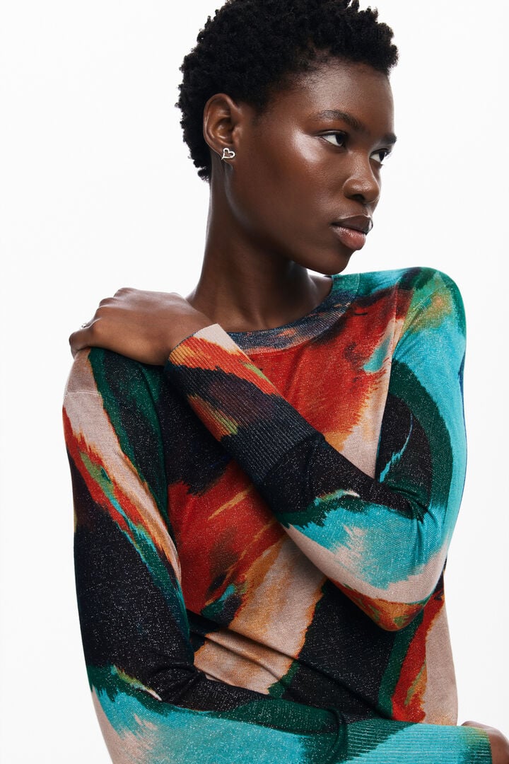 Jersey punto fino arty difuminado | Desigual