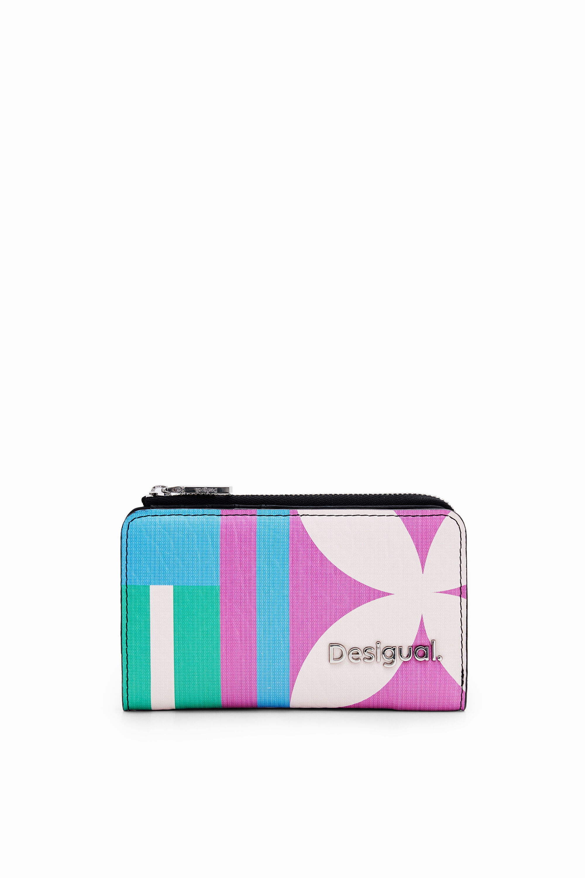 Shop Desigual M Geometric Wallet In Material Finishes