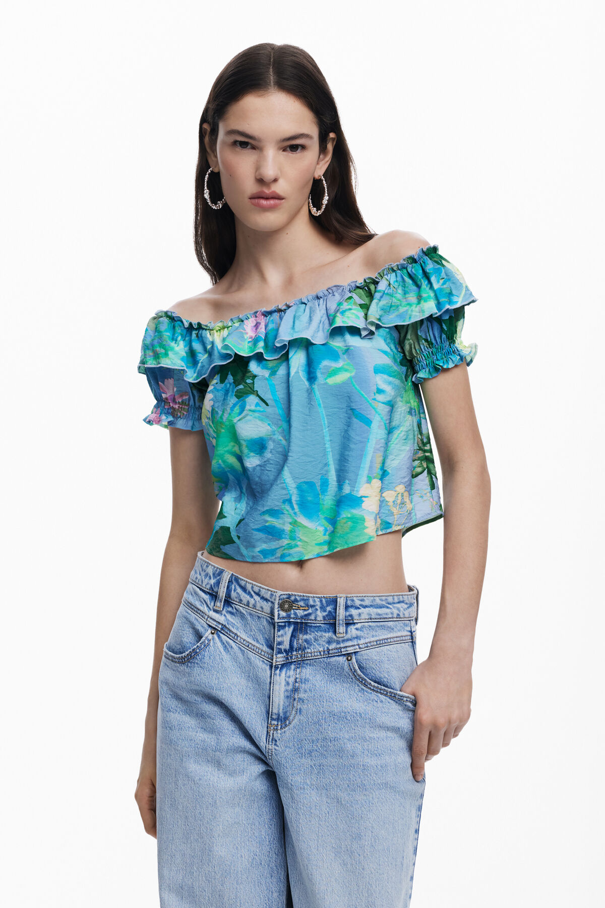 フリルブラウス 女性用 I Desigual.com