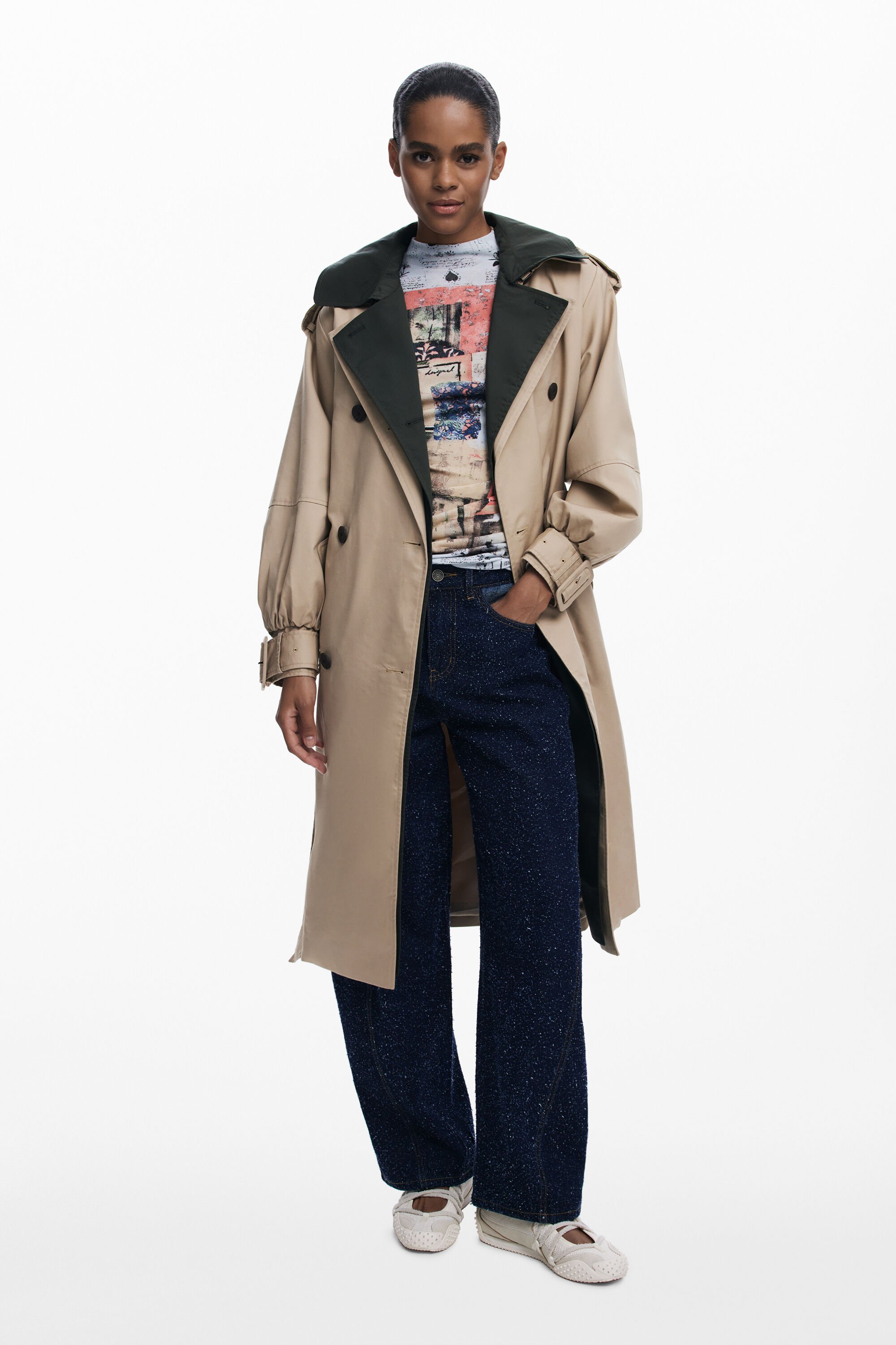 Trenchcoat mit doppeltem Revers