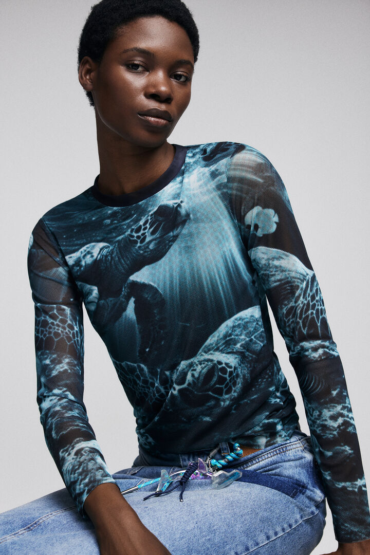 Camiseta manga larga tortugas Botter | Desigual
