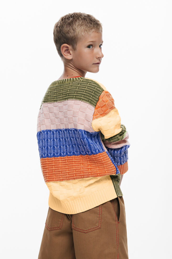 Knit sweater with patches | Desigual