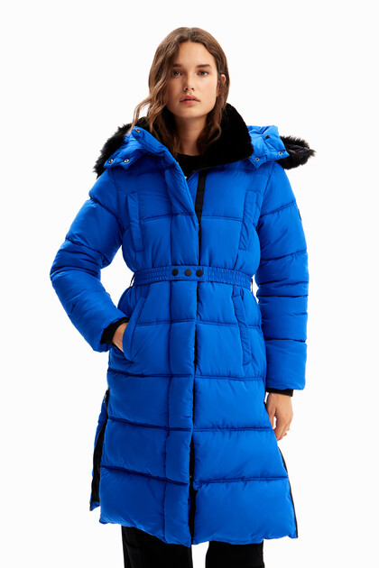 Quilted belted coat
