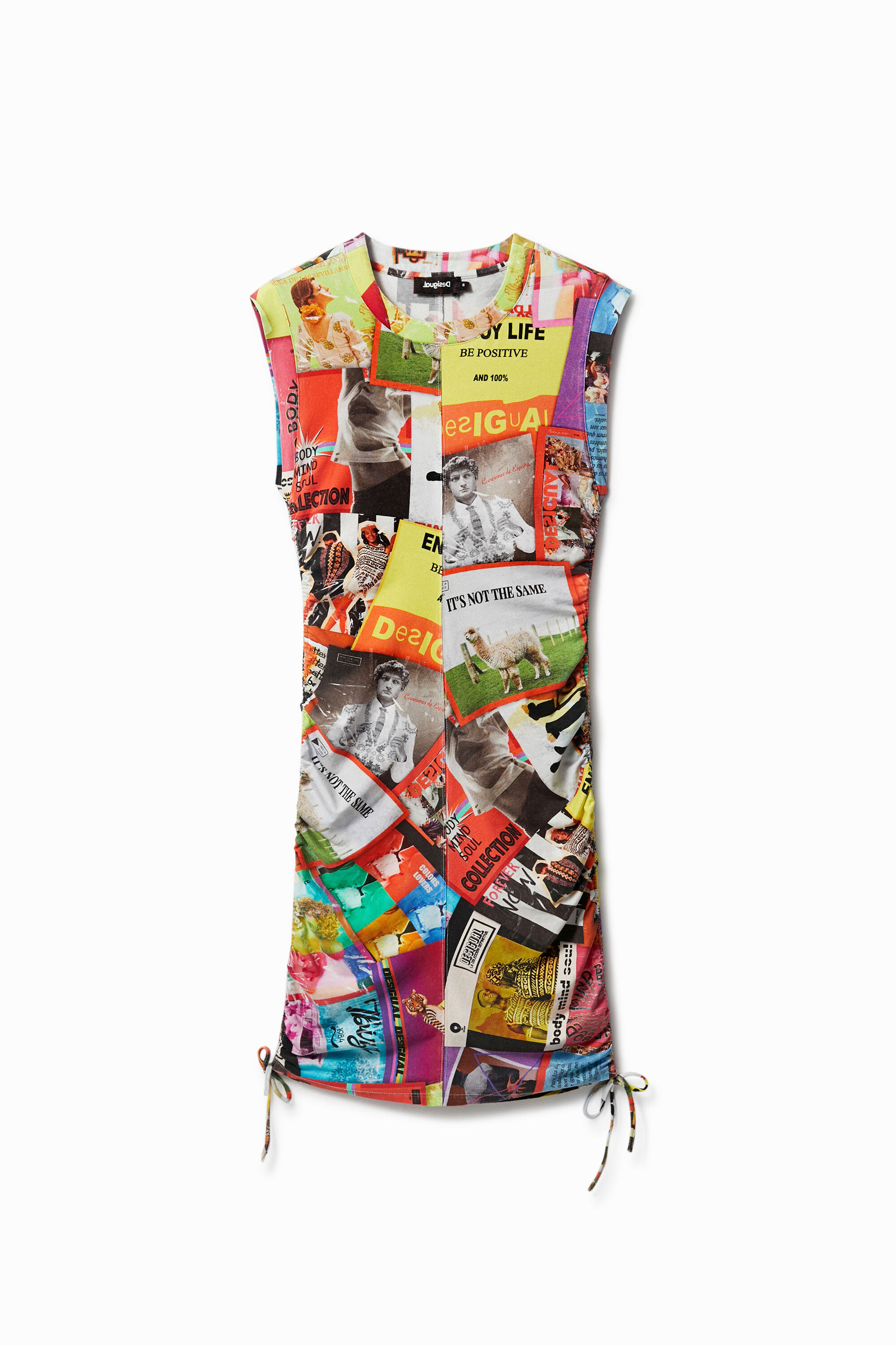 Kurzes, gerafftes Kleid im Slim Fit