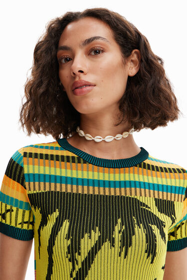 T-shirt paysage maille | Desigual