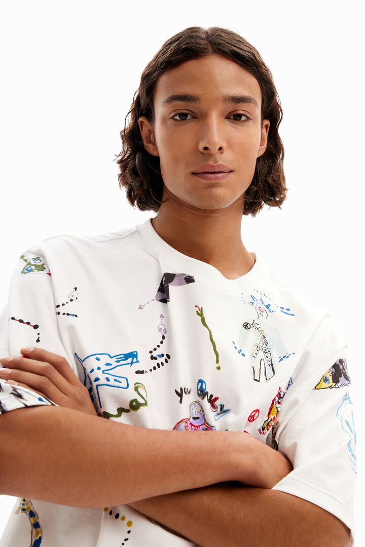 Short-sleeved animal t-shirt. | Desigual