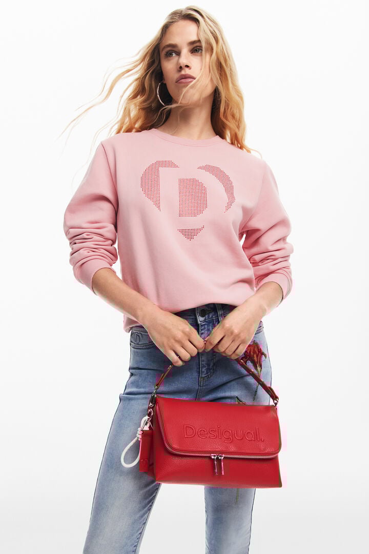Faux leather effect bag with logo | Desigual