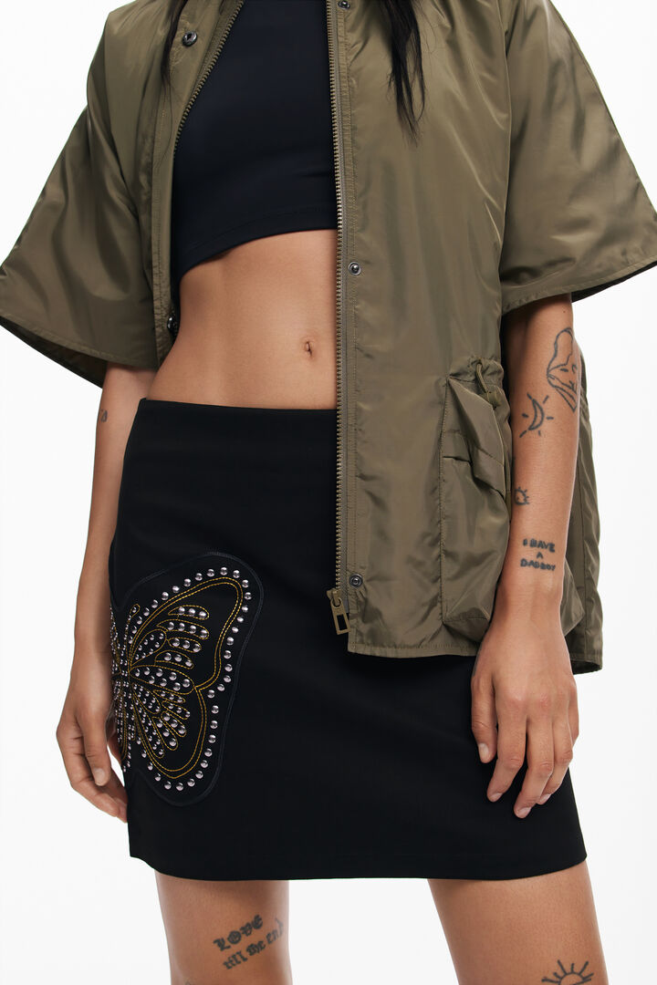 Slim butterfly miniskirt | Desigual
