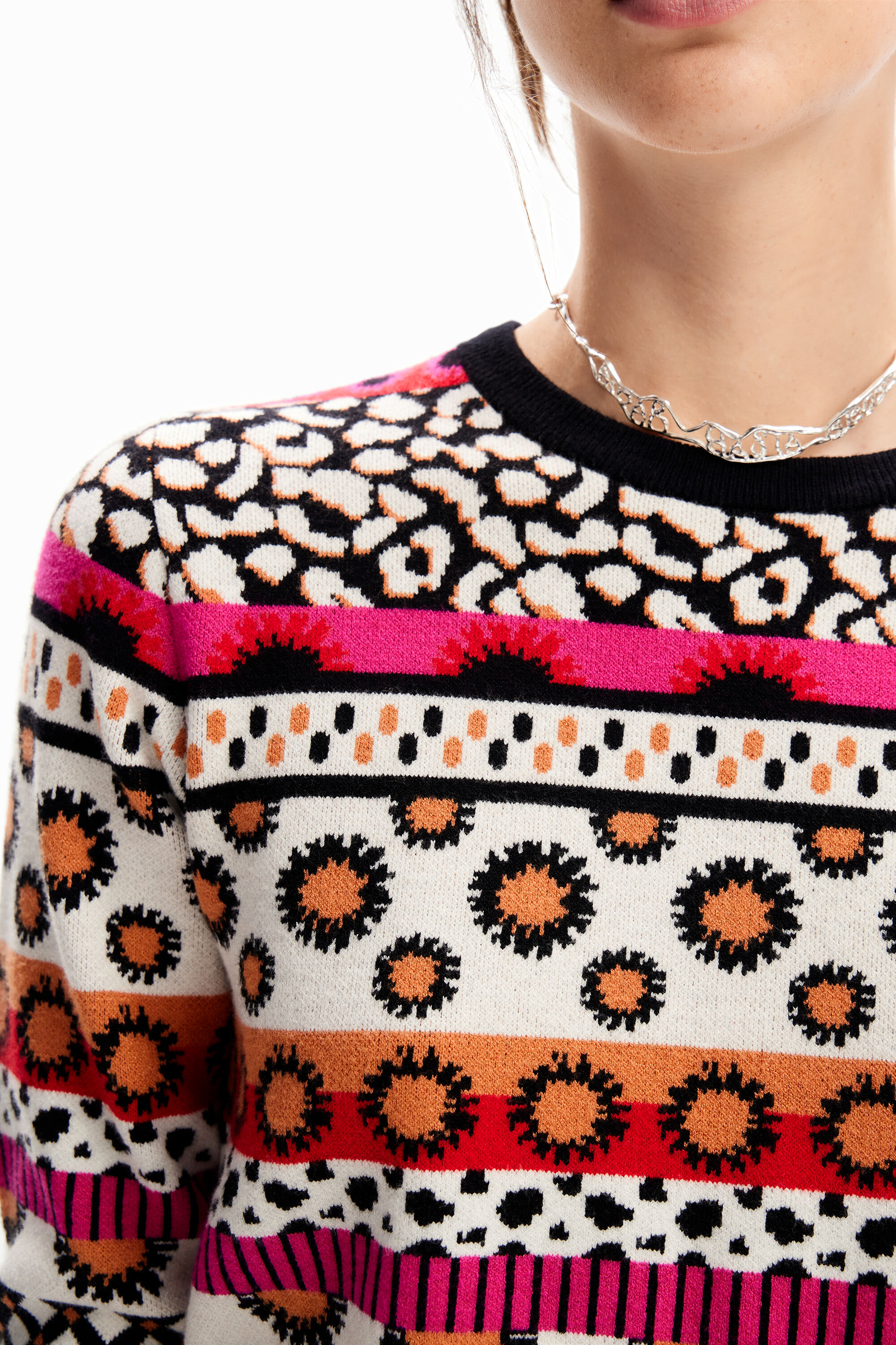 レディース 装飾柄 ショートセーター I Desigual.com